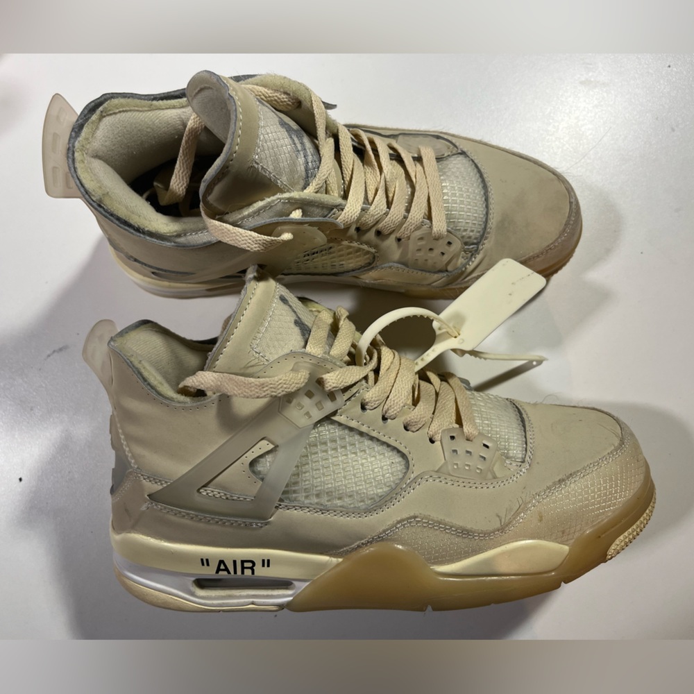 Nike Jordan Air Off-White Sail High Cut Athletic Sneakers For Men Size 8